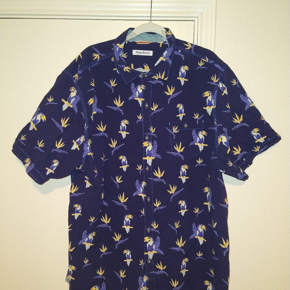 Tommy Bahama Toucan Do Short Sleeve Camp Shirt Men's sz XXL.